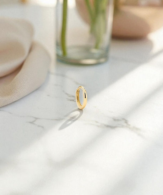 Pair Mini Gold Hoop Earring • 14K Gold Tiny Cartilage Hoop