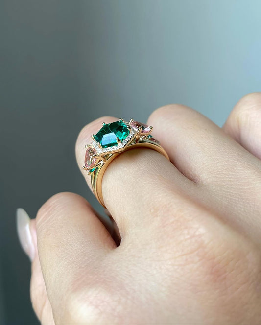 Green Diamond Ring