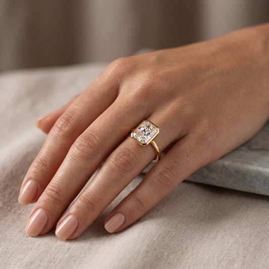 3.00ct Radiant Cut Lab-Grown Solitaire Ring