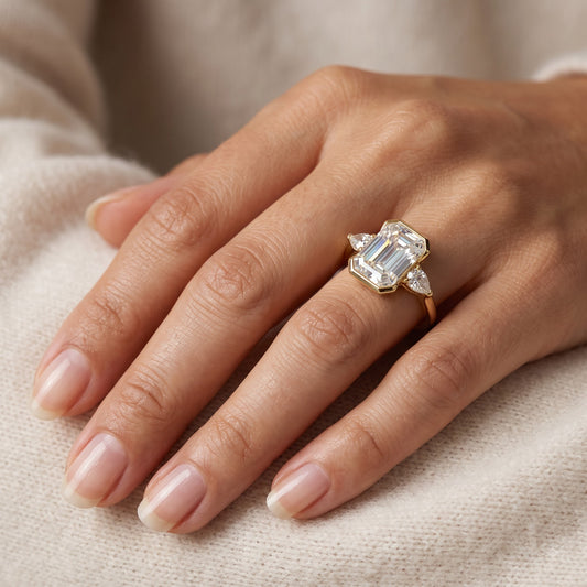 2 CT Emerald Cut Lab-Grown Engagement Ring