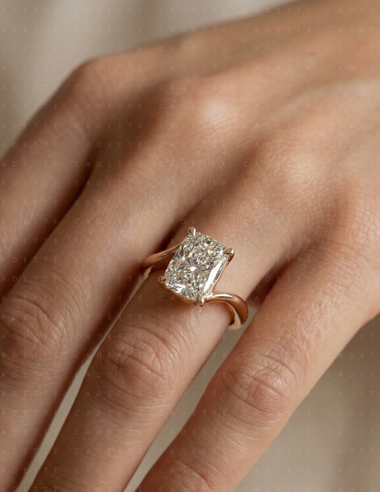 3 Carat Radiant Lab Grown Diamond Engagement Ring