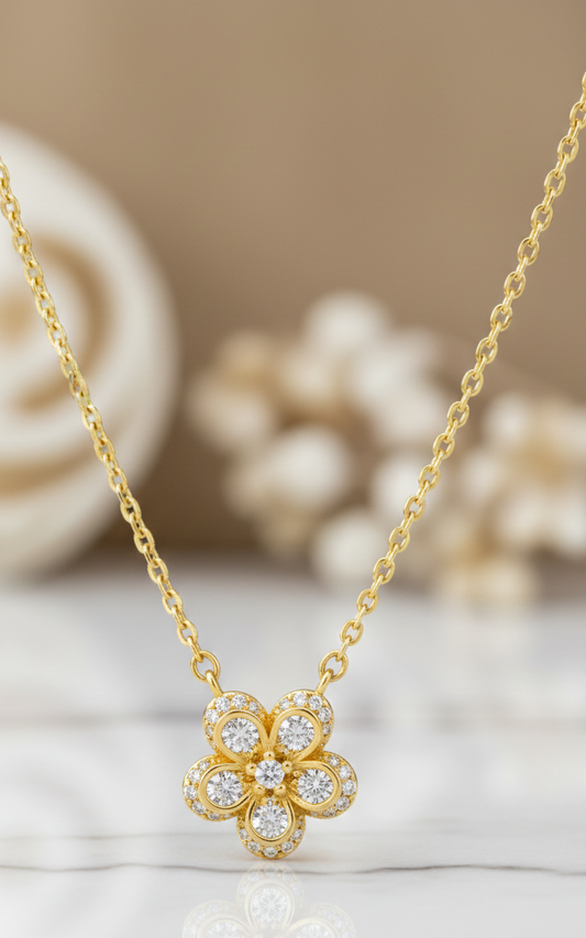 floral pendant necklace