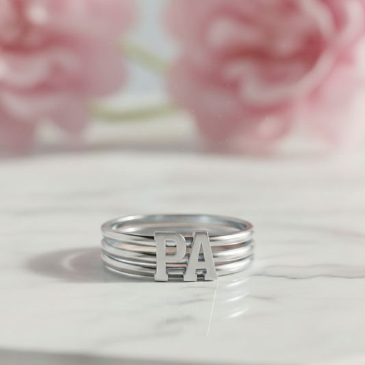 Custom Letter Ring – Solid Gold Initial Personalized Ring