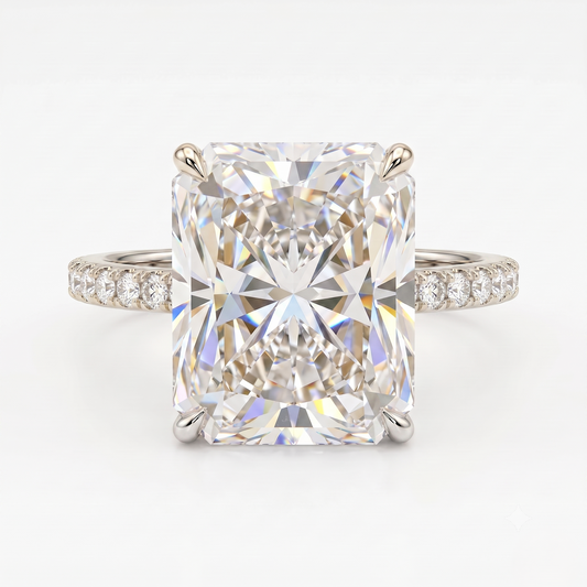 5.00 CT Radiant Cut Solitaire Lab-Grown Engagement Ring