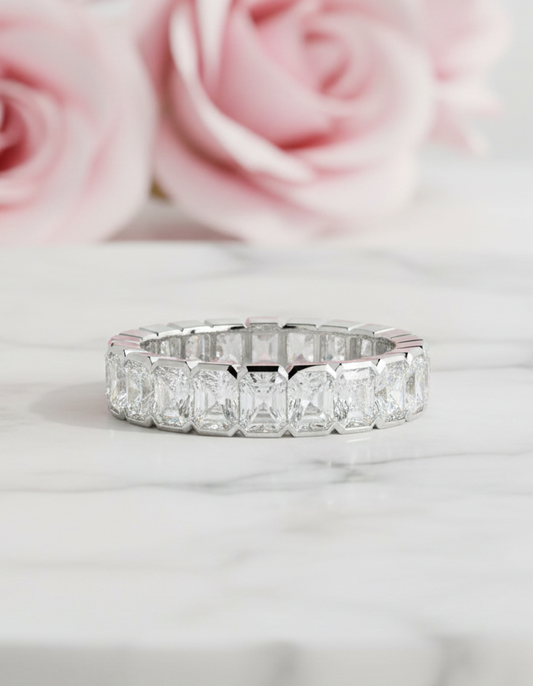 moissanite eternity bands