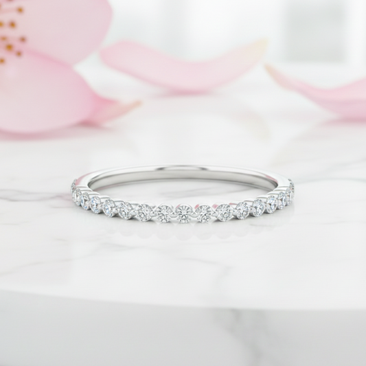 0.250 Ct 1.50 mm Moissanite Wedding Band