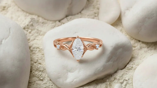 0.536 Ct Marquise Cut Lab Diamond Ring – Engagement Jewelry