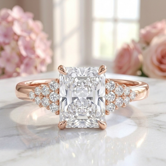 2.40 Ct Radiant Lab Grown Diamond Ring