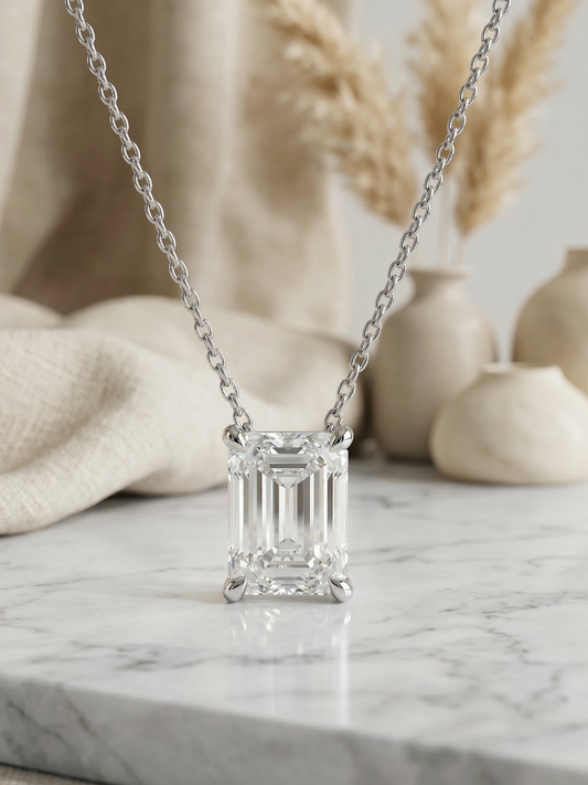 emerald diamond necklace