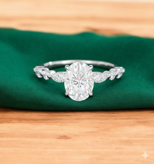 2.30ct Oval Cut Lab-Grown Diamond Engagement Ring