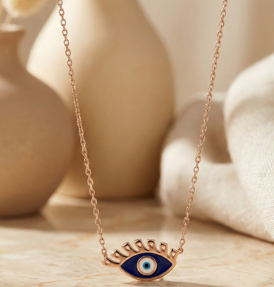Gold Evil Eye Necklace – Protection Pendant Jewelry