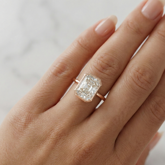radiant cut moissanite engagement rings