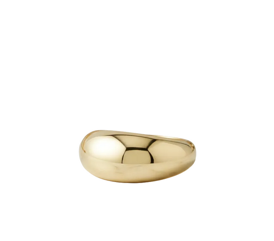 Solid 14K Gold Dome Band – Chunky Gold Dome Ring