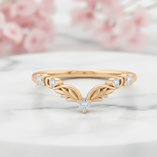 curved diamond wedding ring