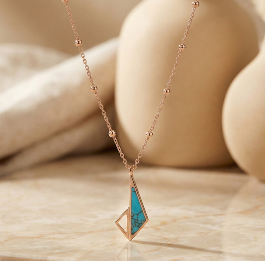 Blue Moon Turquoise Pendant Necklace