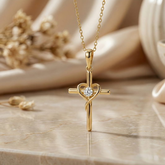 gold cross chain womens