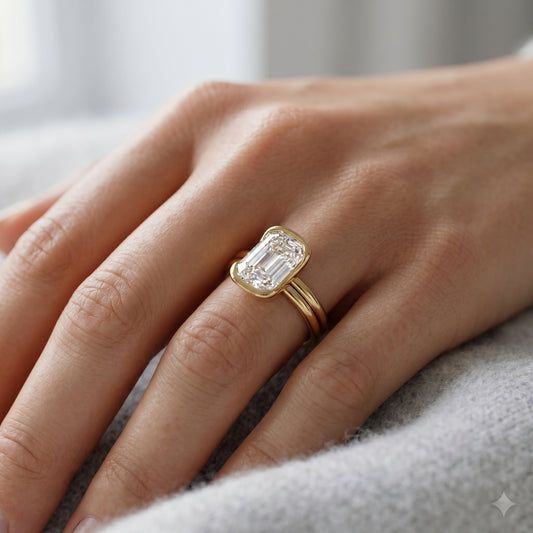 2.00ct Old Mine Cushion Cut Lab-Grown Engagement Ring