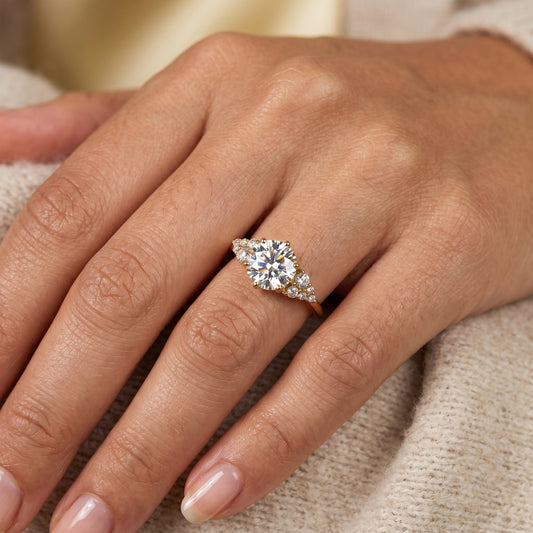 1.14 ct Round Lab-Grown Diamond Engagement Ring – Yellow Gold