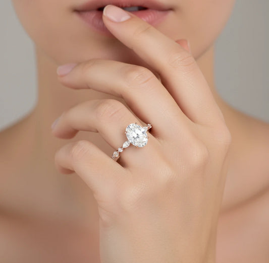 2.90 ct Oval Lab-Grown Diamond Engagement Ring