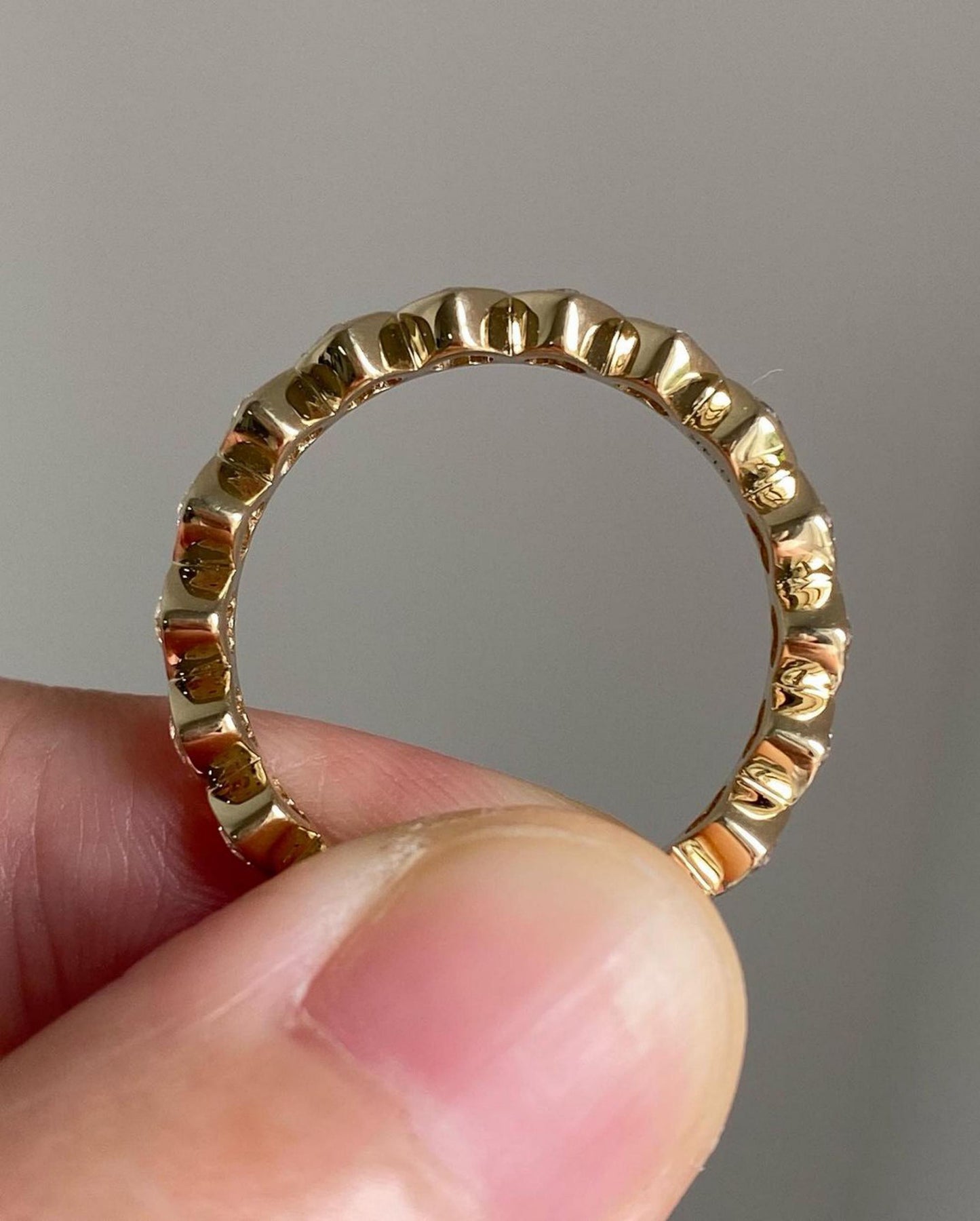 Wonderful Heart Cut Moissanite Band