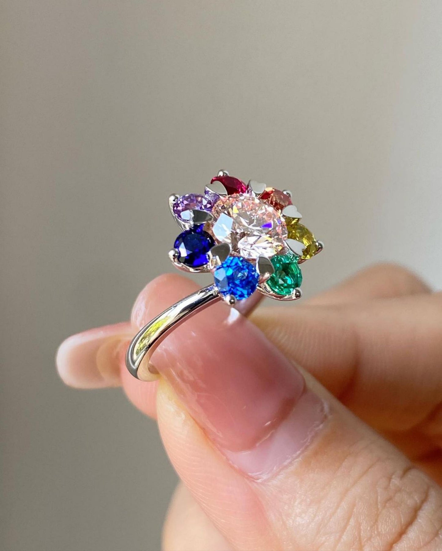 flower diamond ring