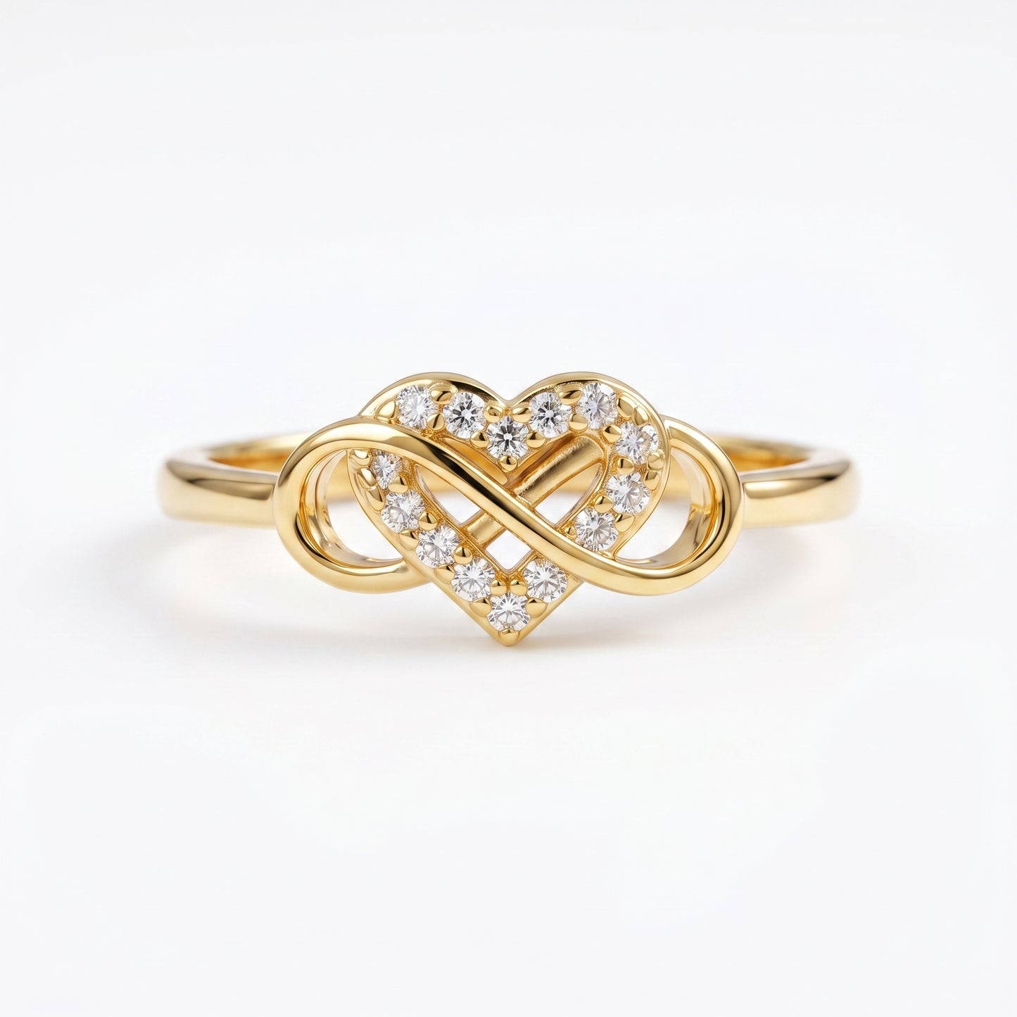 Heart Shape Diamond Ring / Promise Ring / 14k Gold Stackable Ring