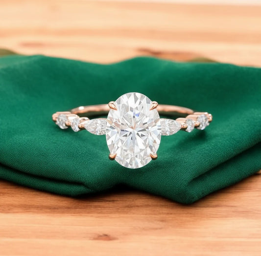 2.90 ct Oval Lab-Grown Diamond Engagement Ring