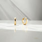 Bold Huggie Hoop Earrings • 14K Rose Gold Small Chunky Hoops
