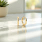 Classic Gold Tube Huggie Hoops • 14k Gold Hoops