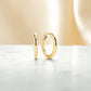 Tube Medium Gold Hoop Earrings • Classic Solid 14K Gold Hoops