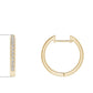 1/10ct Pavé-Set Lab-Grown Diamond Hoop Earrings