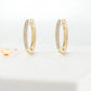 1/10ct Pavé-Set Lab-Grown Diamond Hoop Earrings