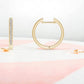 1/10ct Pavé-Set Lab-Grown Diamond Hoop Earrings