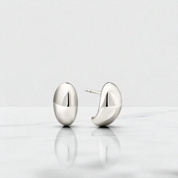 Bold Dome Huggie Hoop Earrings • 14K Gold Chunky Mini Hoops