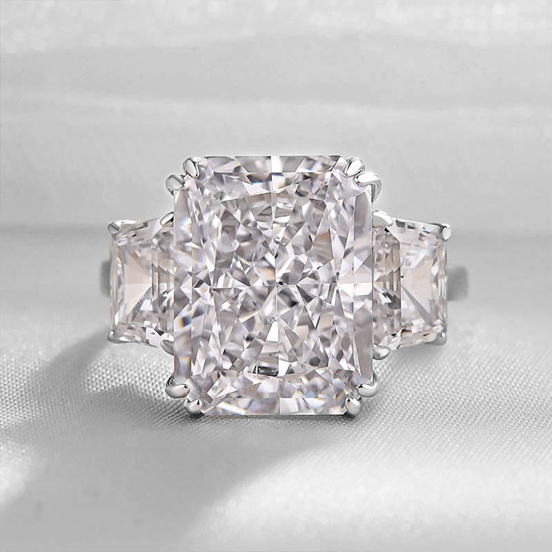 Moissanite Three Stone Ring