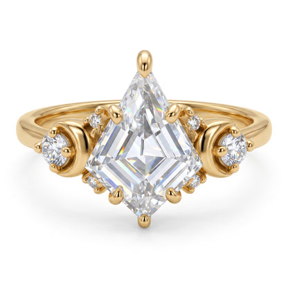 1.20ct Kite Cut Lab Grown Diamond Engagement Ring 14k Rose Gold Ring