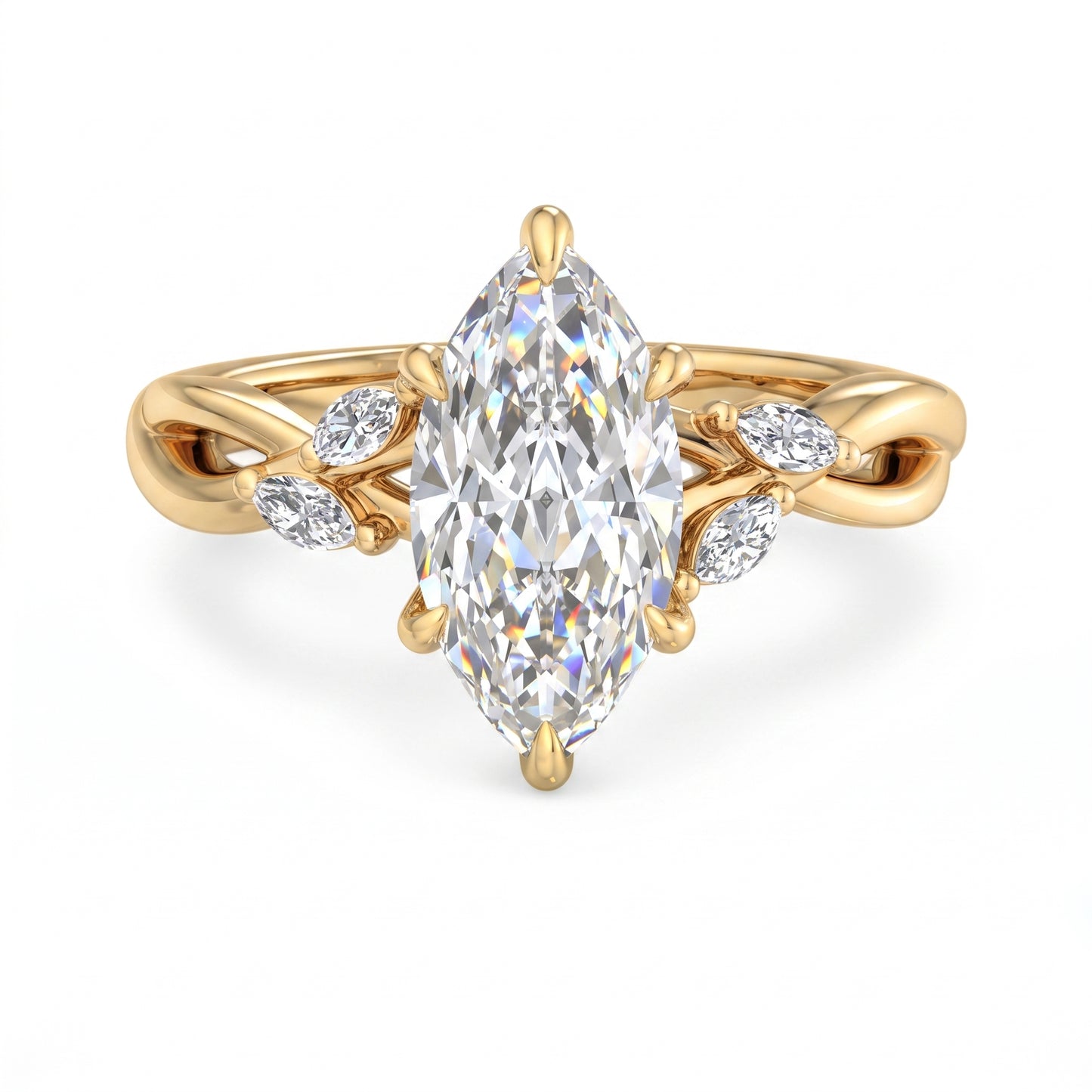 2.0 ct Marquise Lab Grown Diamond Engagement Ring
