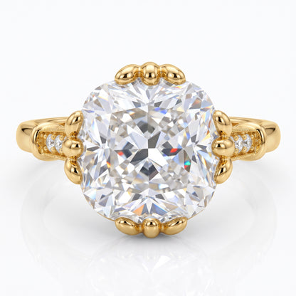 3.600ct Cushion Cut Lab Grown Diamond Solitaire Engagement Ring