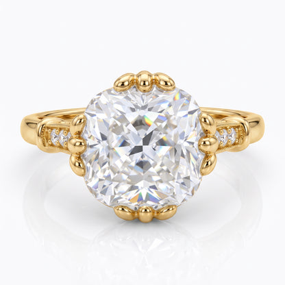 3.600ct Cushion Cut Lab Grown Diamond Solitaire Engagement Ring