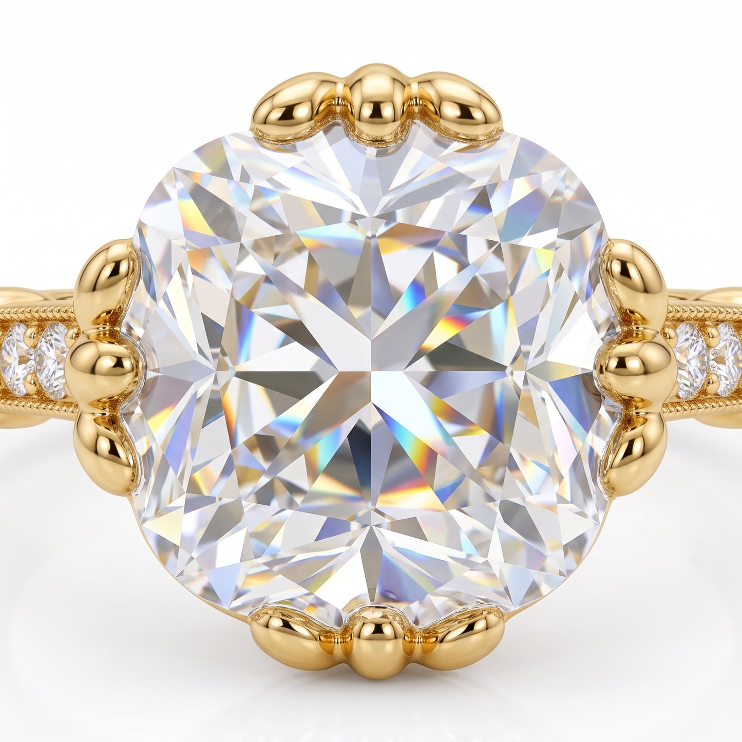 3.600ct Cushion Cut Lab Grown Diamond Solitaire Engagement Ring