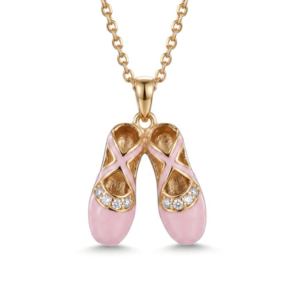 0.10ct Ballet Shoes Lab Grown Diamond Pendant Necklace