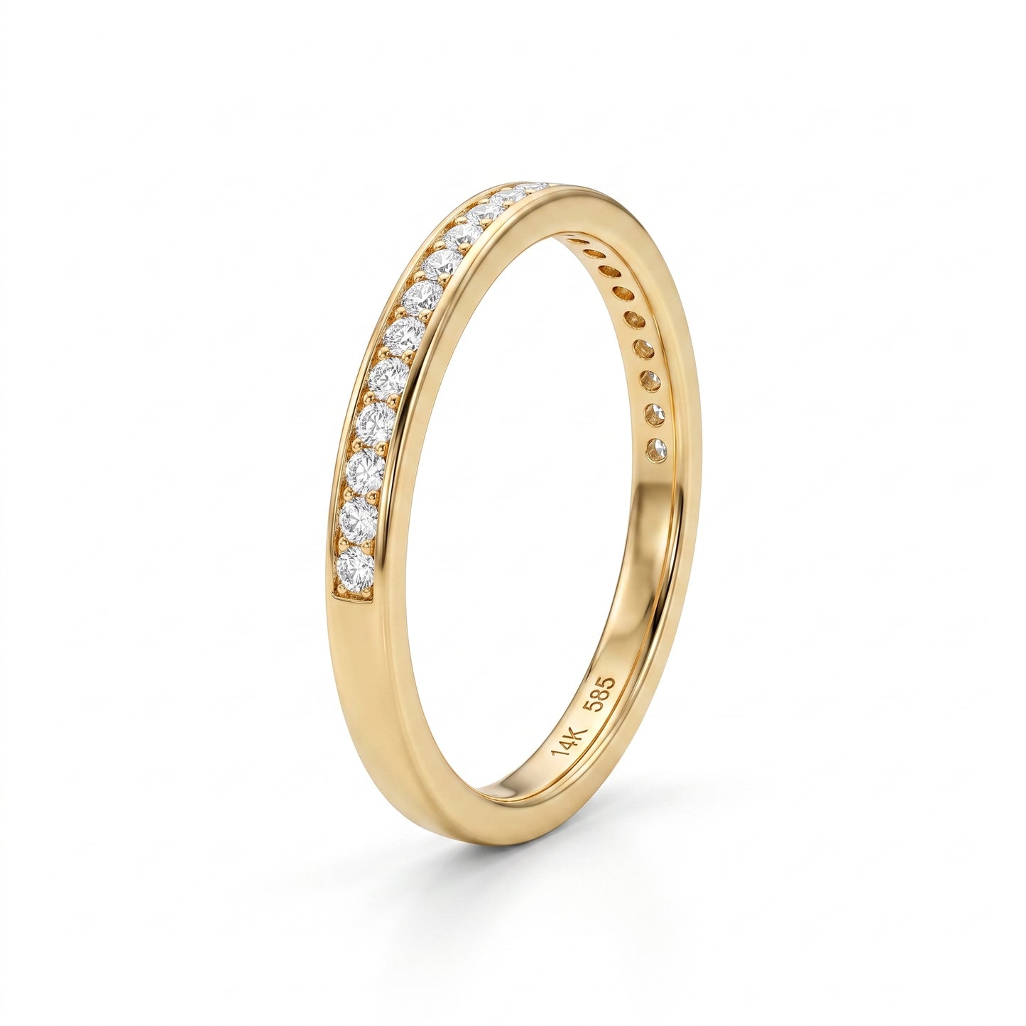 0.180 ct Lab Grown Diamond Channel Set Half Eternity Wedding Band