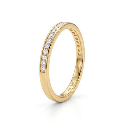 0.180 ct Lab Grown Diamond Channel Set Half Eternity Wedding Band