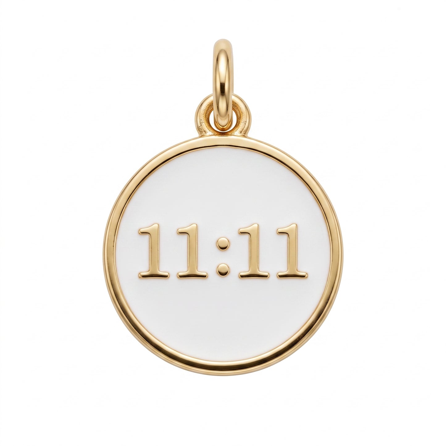 11:11 Angel Number Pendant Necklace, Manifestation Necklace 14K Gold