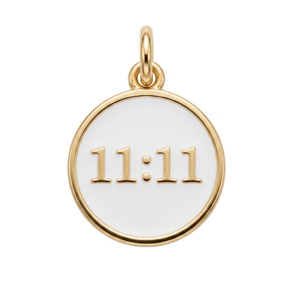 11:11 Angel Number Pendant Necklace, Manifestation Necklace 14K Gold