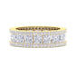 Princess Cut Natural Diamond Full Eternity Ring Matching Wedding Band