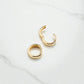 Bold Huggie Hoop Earrings • 14K Rose Gold Small Chunky Hoops