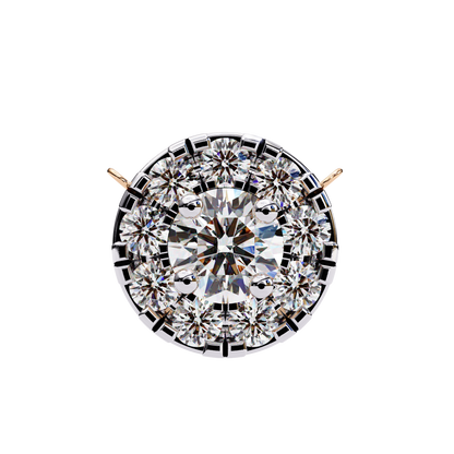 0.240ct Round Cut Lab Grown Diamond Halo Necklace