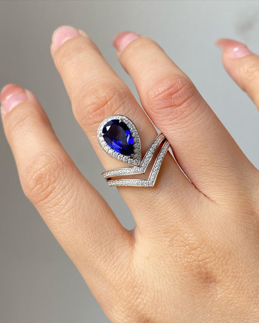 Blue Engagement Ring