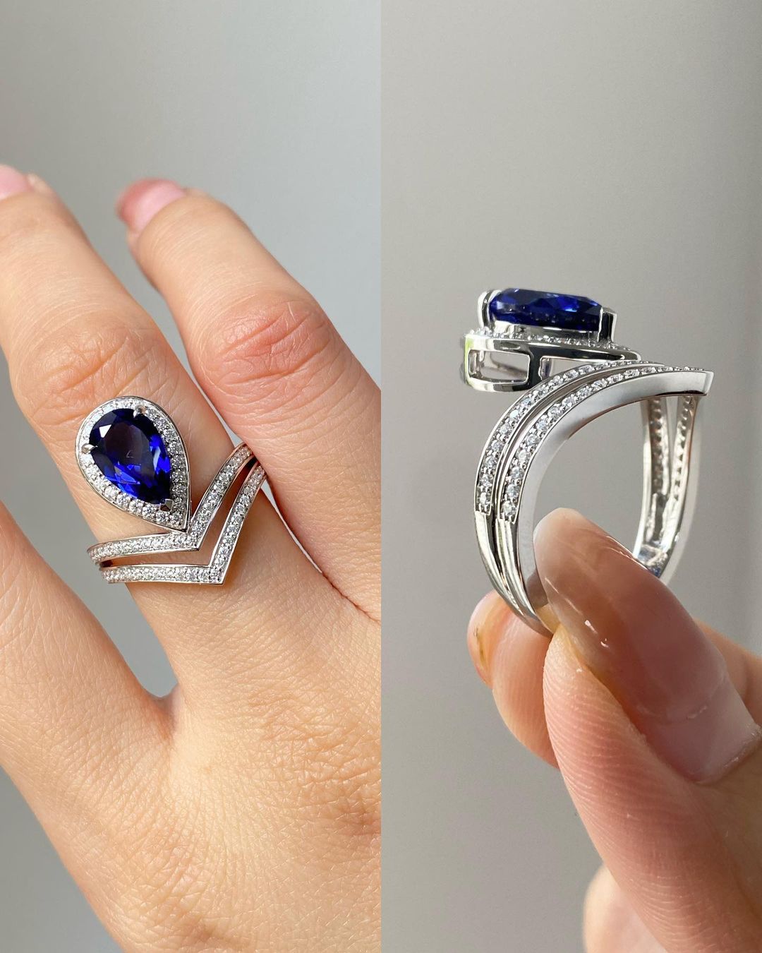 Blue Engagement Ring